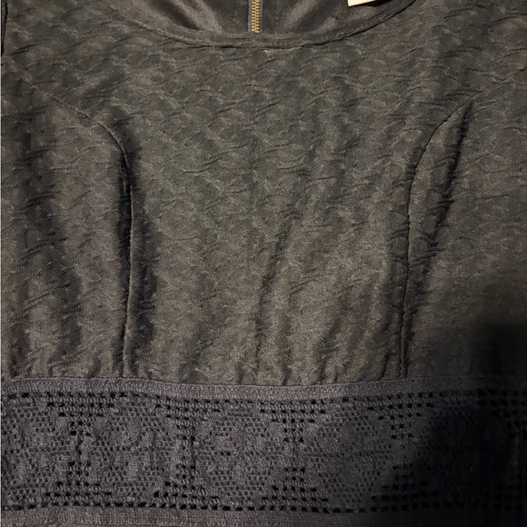 American Rag Black Textured Fit & Flare Sleeveless Dress S - Picture 3 of 4